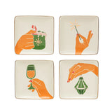 Square Stoneware Holiday Dish