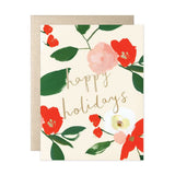 Happy Holidays Floral Card