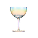 Iridescent Hammered Coupe Glass