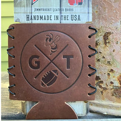 Georgia Tech Football Leather Koozie