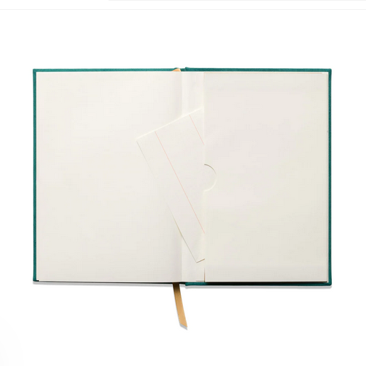 Green Linear Boxes Hardcover Suede Journal