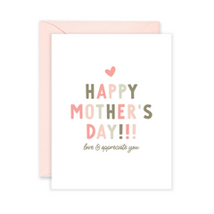 Love & Appreciate Mother's Day Card
