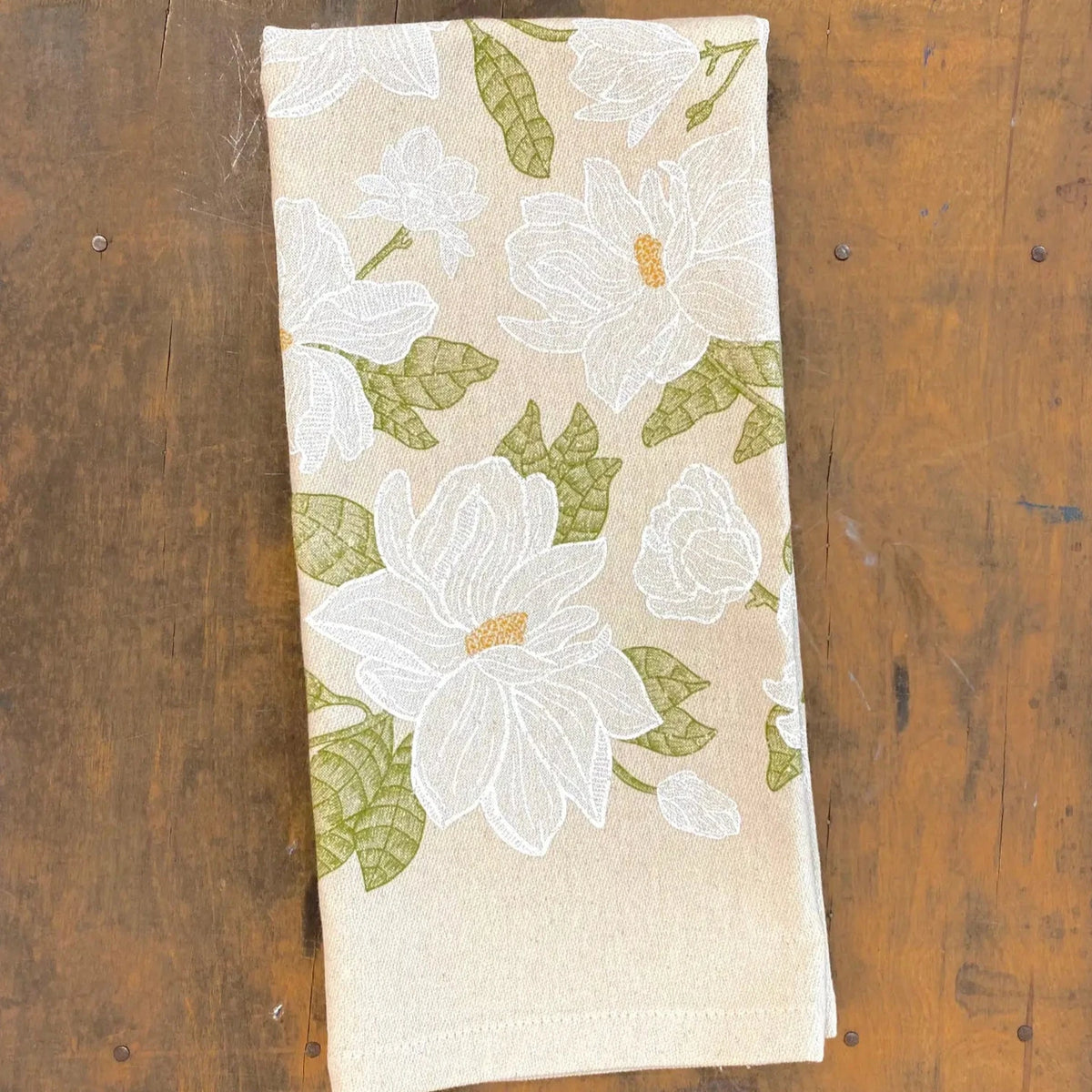 Magnolia Pattern Kitchen Towel