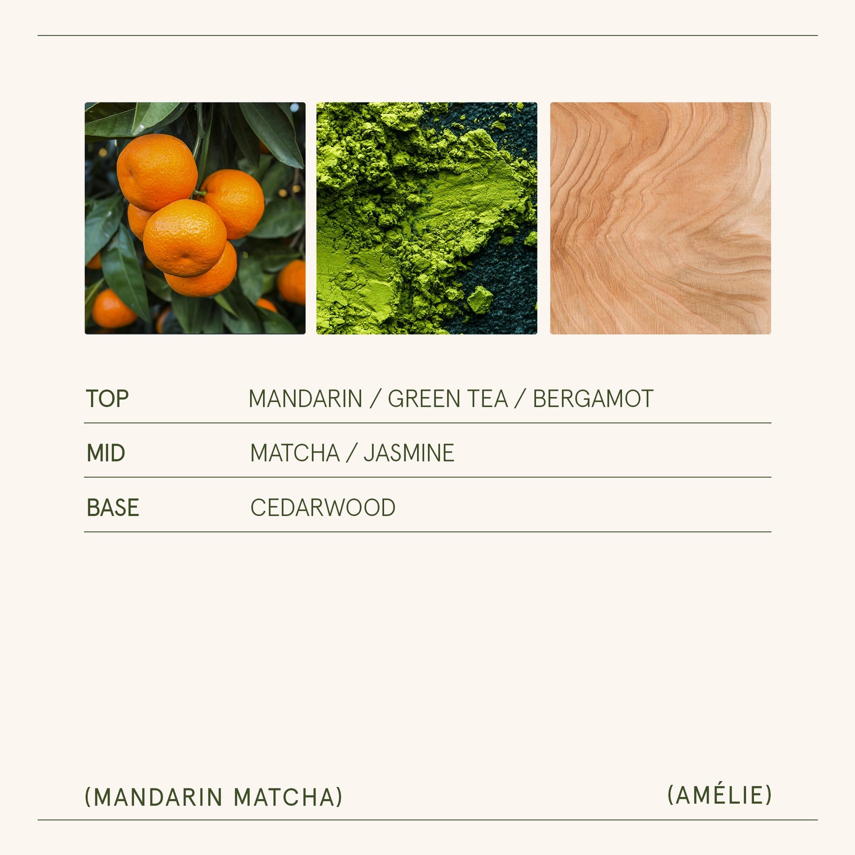 Amélie Glass Jar Candle - Mandarin Matcha