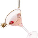 Pink Martini Glass Ornament