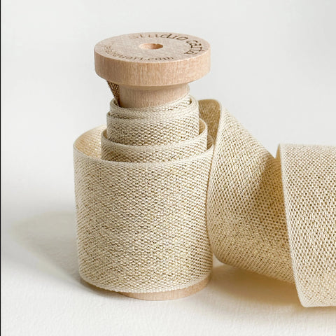 Metallic 1.5 Inch Woven Ribbon Spool