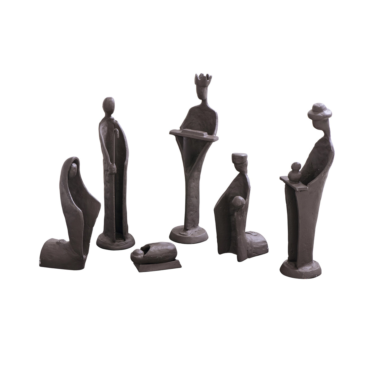 Sculpt Modern Cast Iron Nativity