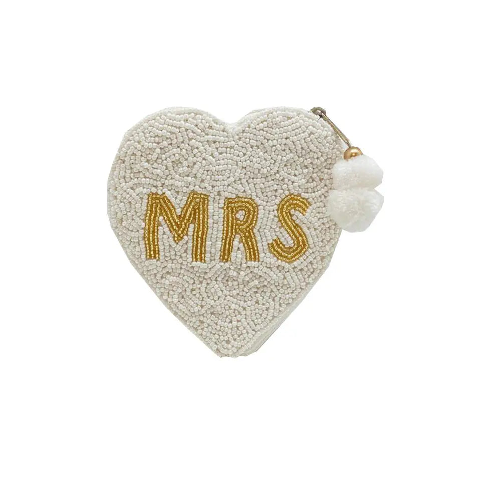 "Mrs." Beaded Coin Pouch