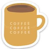 Mini Coffee Mug Vinyl Sticker