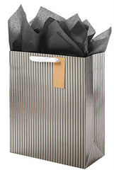 Natural Stripe Large Gift Bag