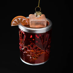 Negroni Cocktail Christmas Ornament