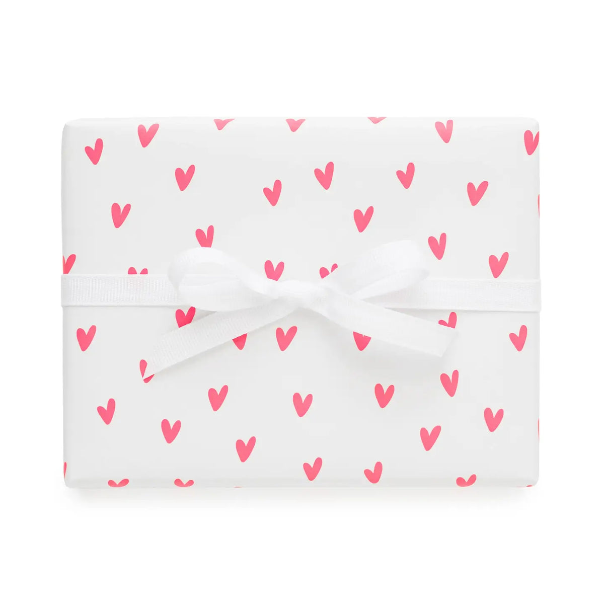 Neon Heart Gift Wrap - Single Sheets