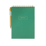 Emerald Notepad with Gold Pen