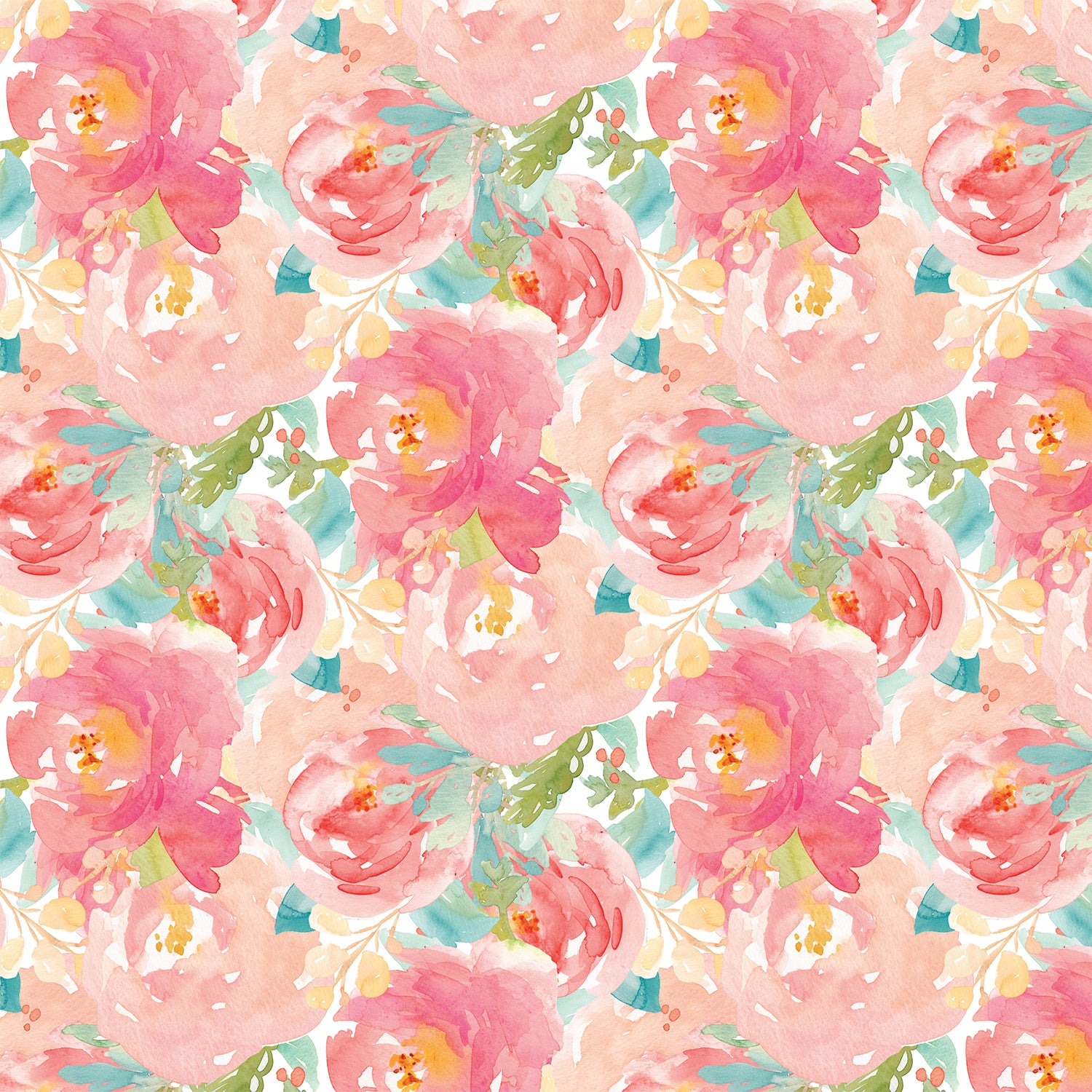 Painted Flowers Gift Wrap Sheet