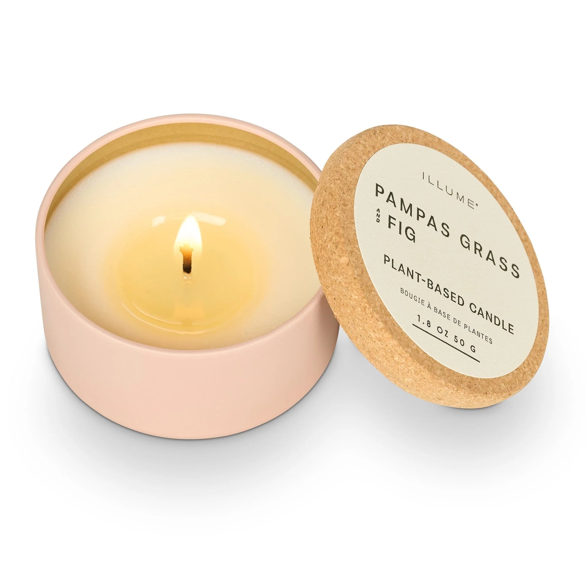 Pampas Grass & Fig Cork Tin Candle