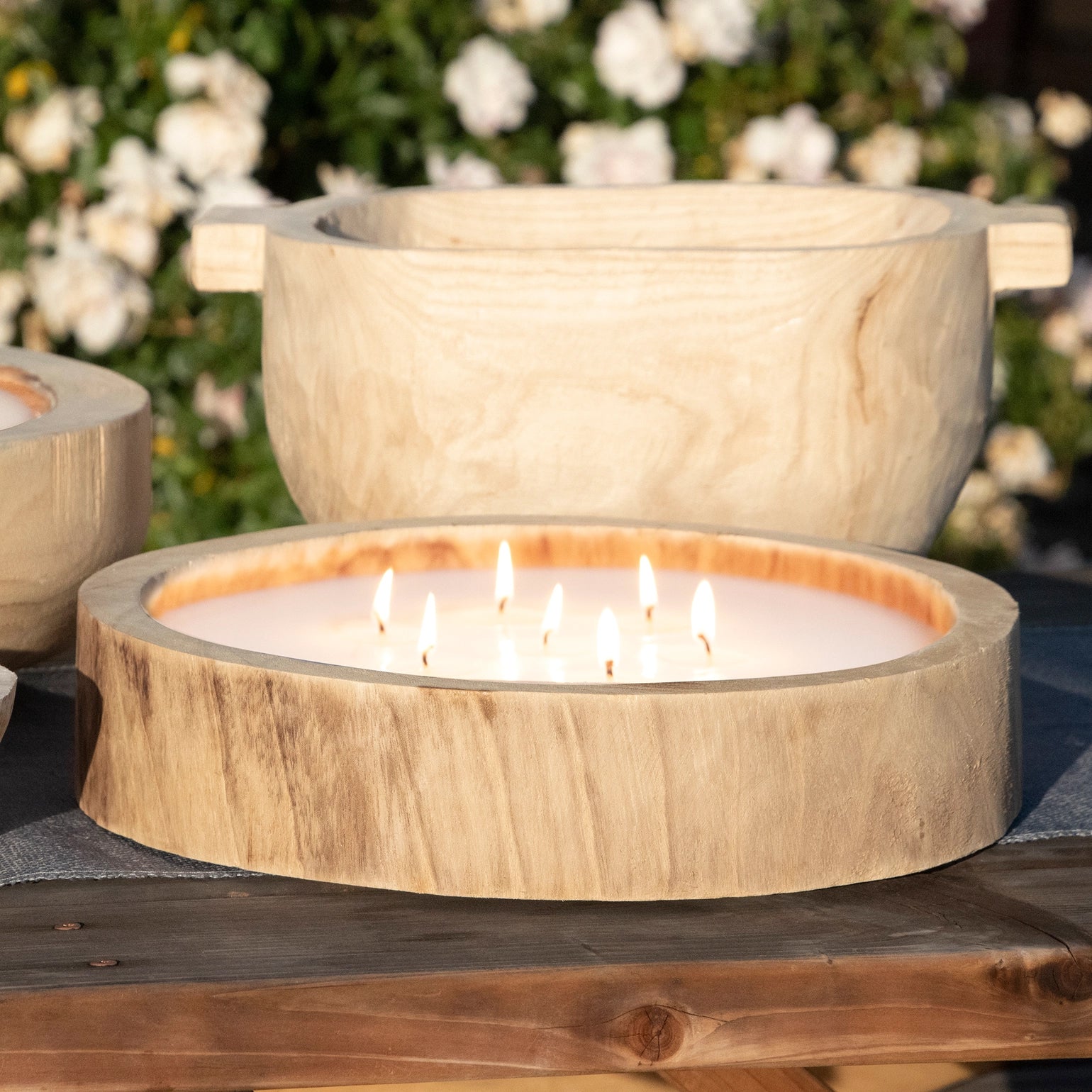 Paulownia Wood Bowl Candle