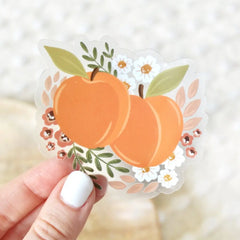 Clear Peaches Sticker