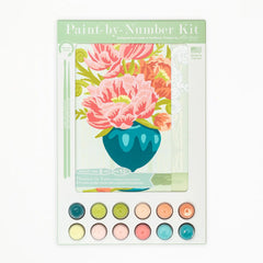 Peonies in Vase Paint-By-Number Kit - Wallpaper Background