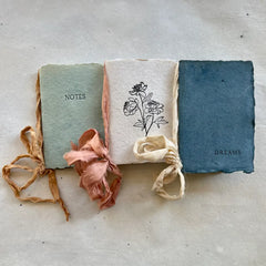 Handmade Paper Notebook - Peony