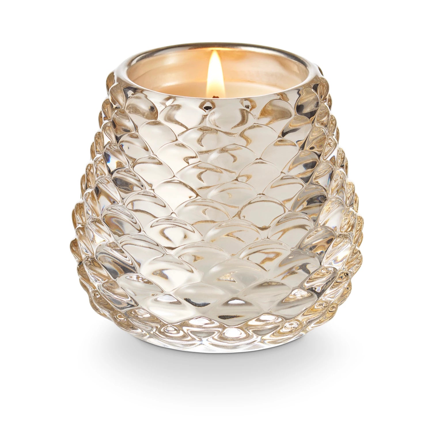 Winter White Pinecone Votive Candle