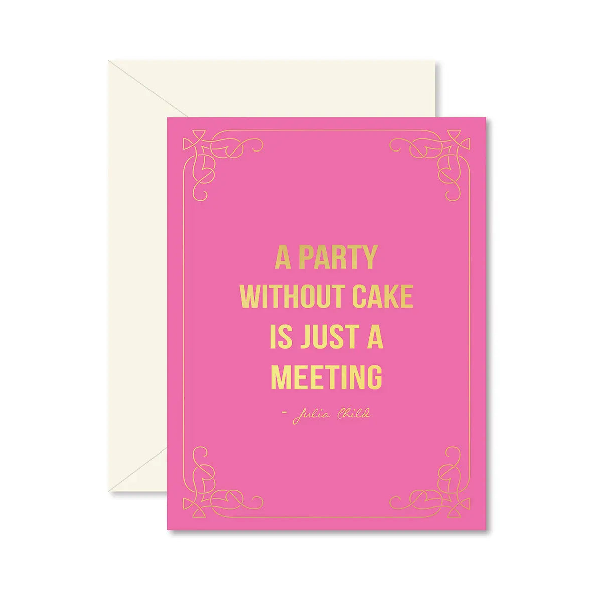 Pretty in Pink Party Without Cake Card