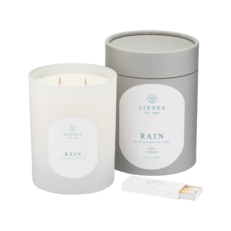 Rain 2-Wick Candle with Plantable Cover