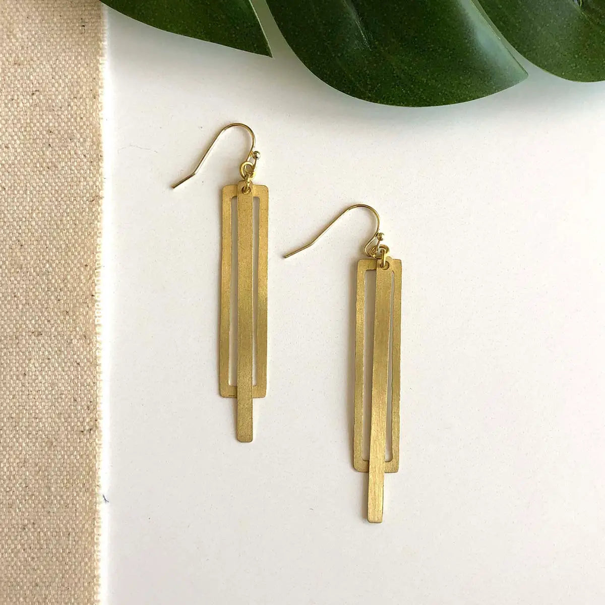 Rectangle Drop Earrings