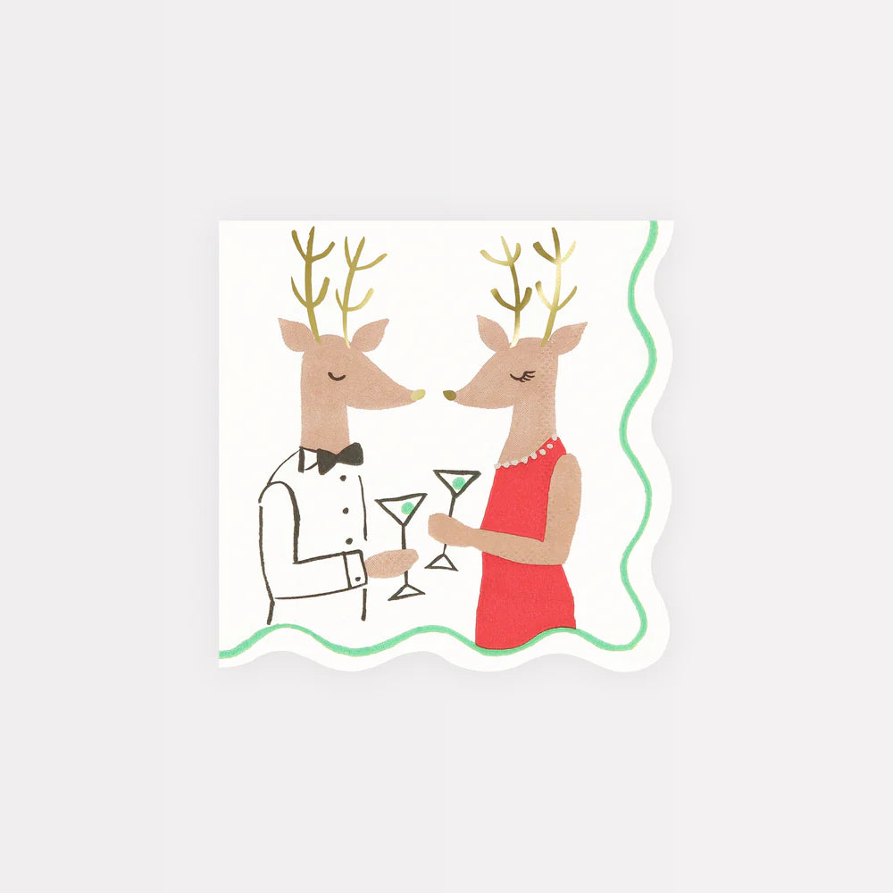 Mr. & Mrs. Reindeer Napkins