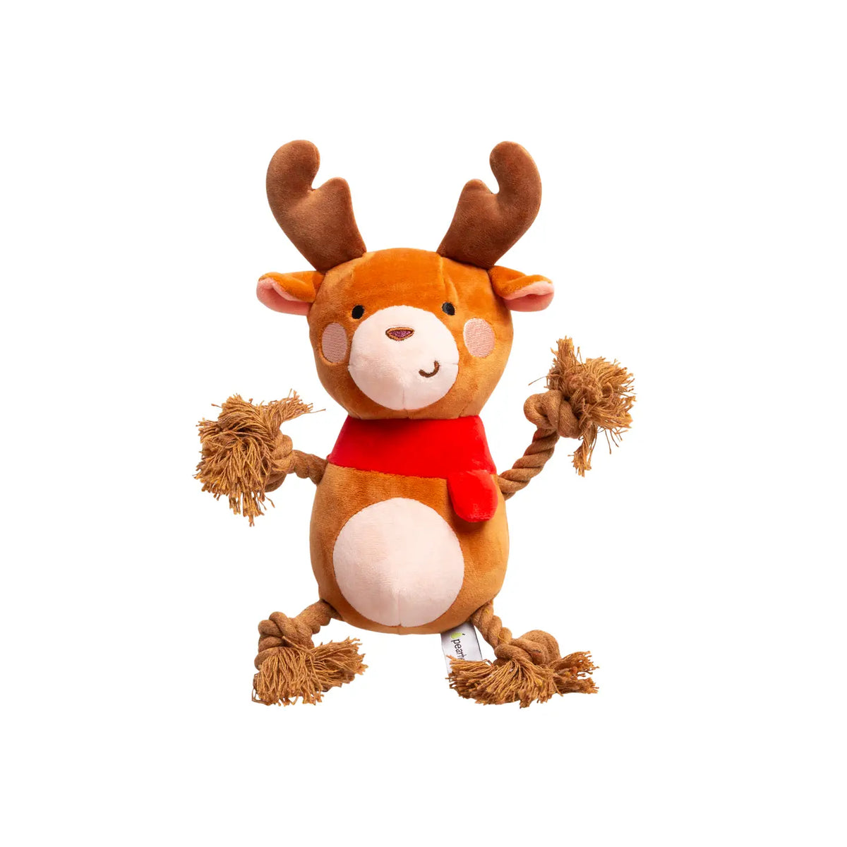 Reindeer Plush Rope Christmas Dog Toy