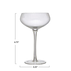 Ribbed Champagne/Coupe Glass