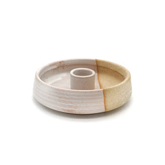 Ceramic Palo Santo Burner - Beige Ridged