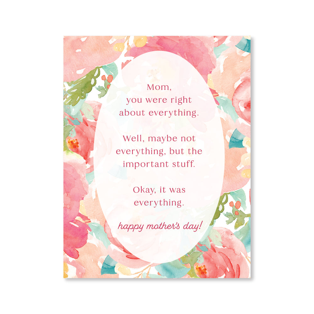 Right About Everything Watercolor Card