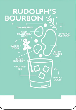 Rudolph's Bourbon Recipe Bar Sign