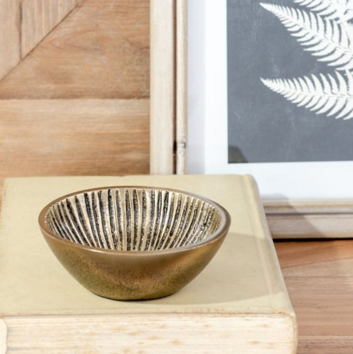 Antique Brass Accent Dish