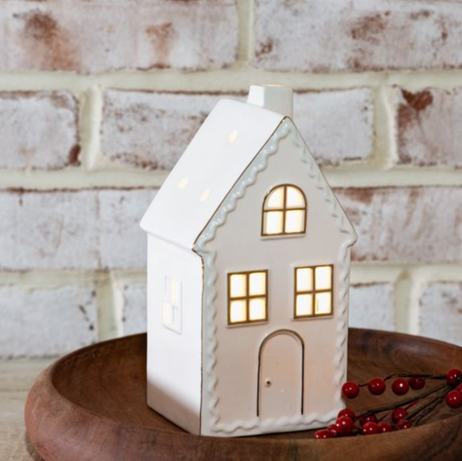 Gingerbread LED Ceramic Village House