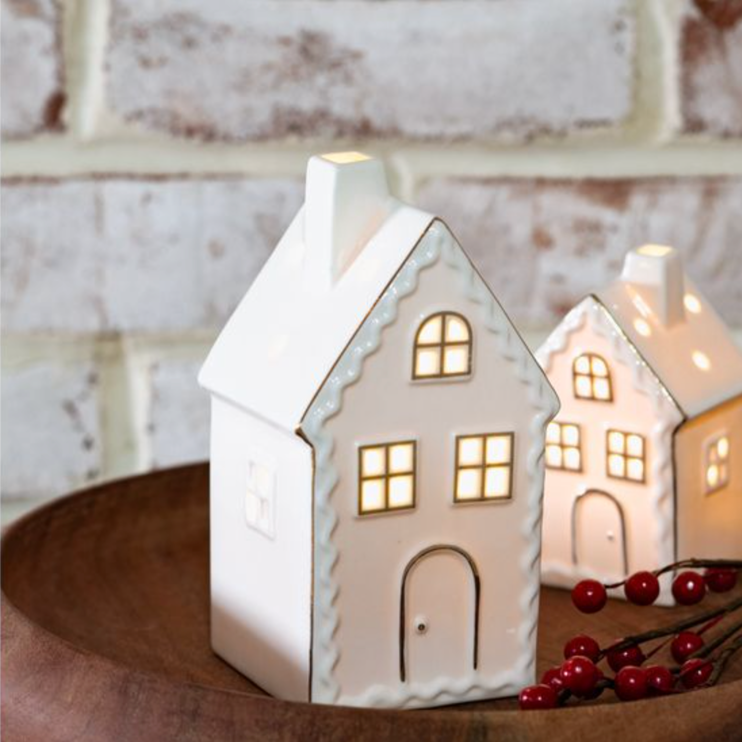 Gingerbread LED Ceramic Village House