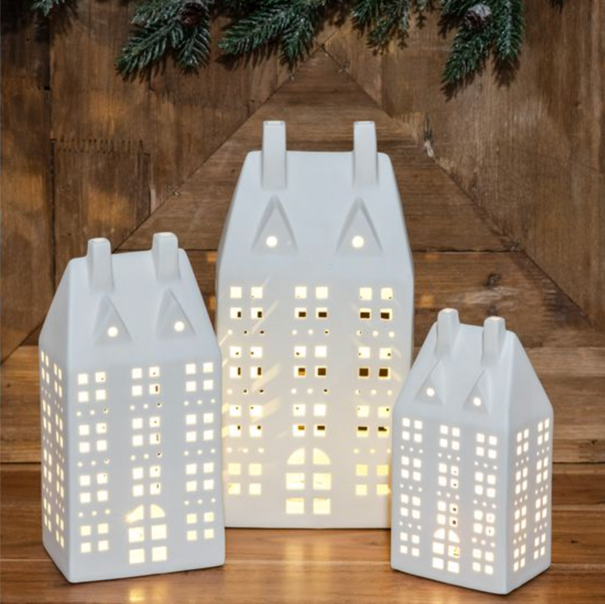 Plaza LED Ceramic Village Houses