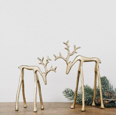 Grazing Gold Lanky Reindeer
