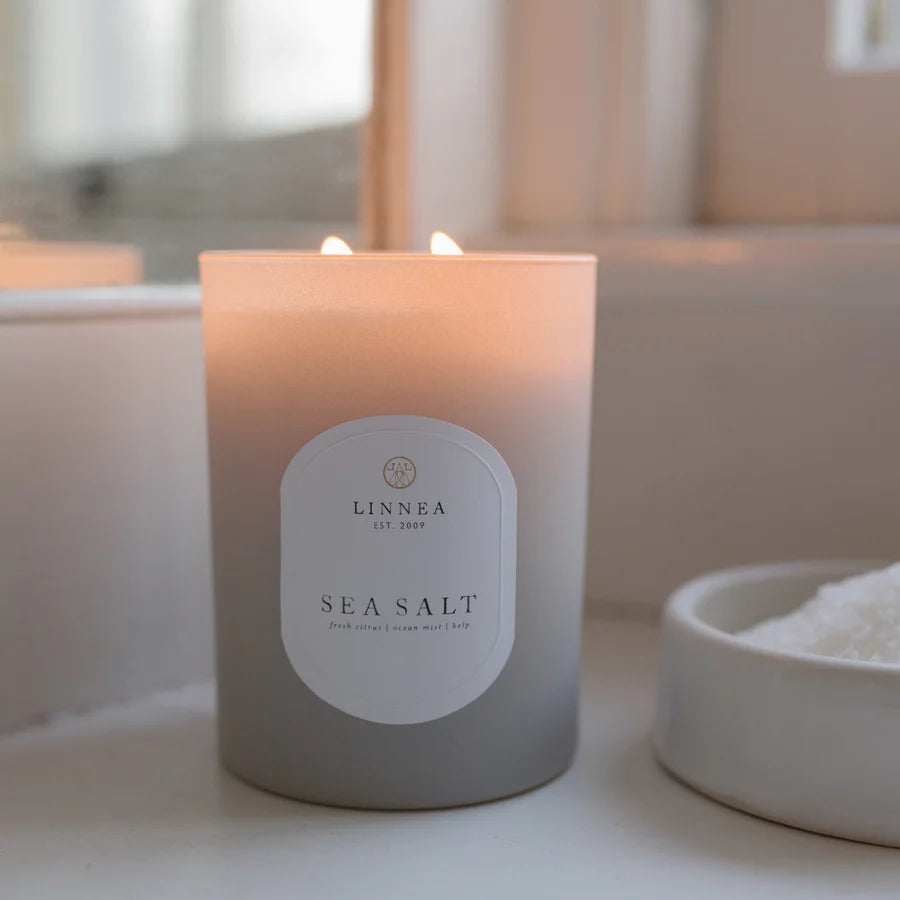 Sea Salt 2-Wick Candle with Plantable Cover