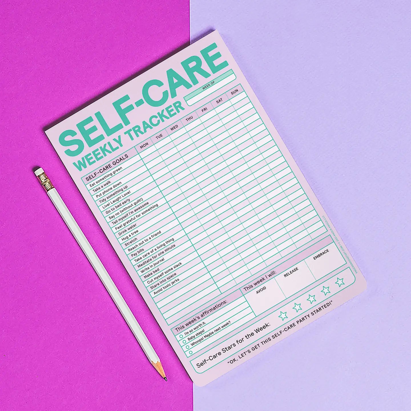 Self-Care Weekly Tracker Pad