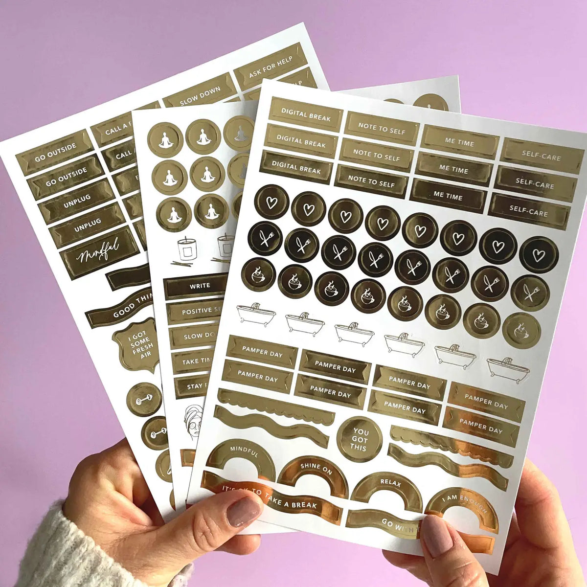 Self-Care Sticker Pack - 3 Sheets