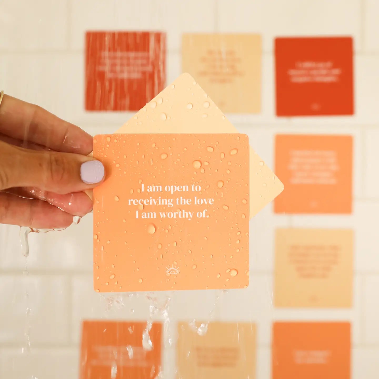 Shower Affirmation Cards for Positivity