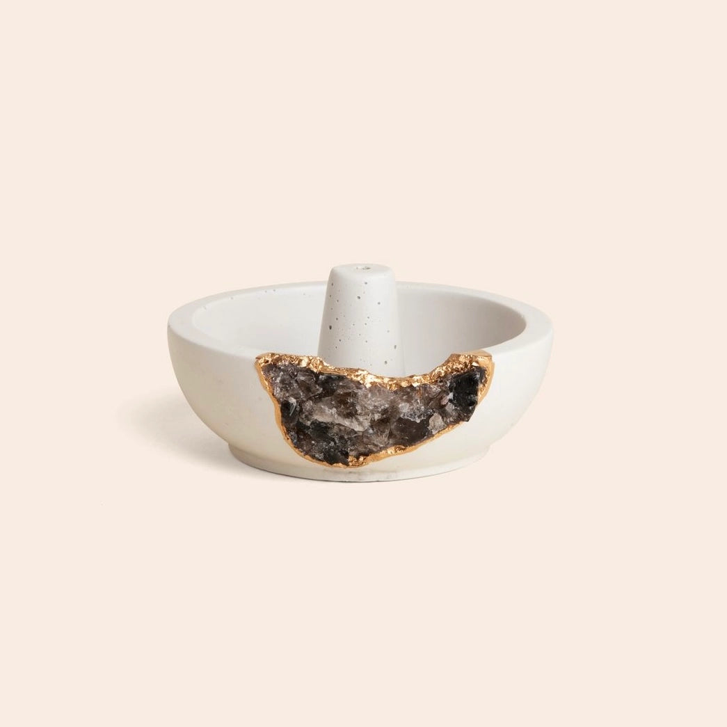 Quartz Geode Incense Holder