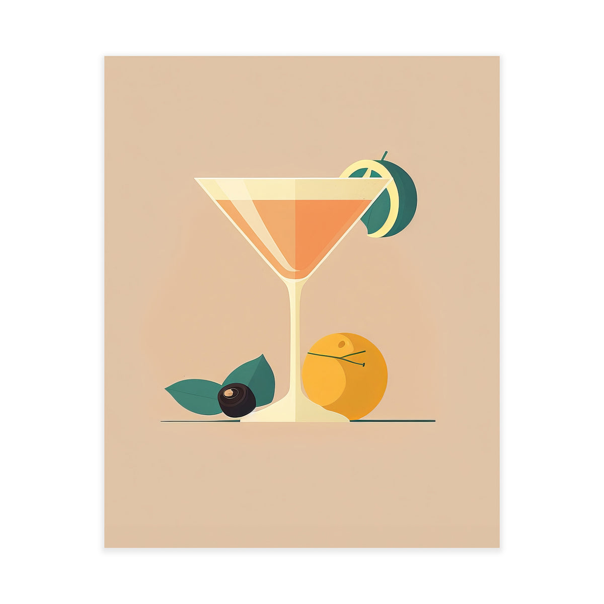 Summer Martini Art Print