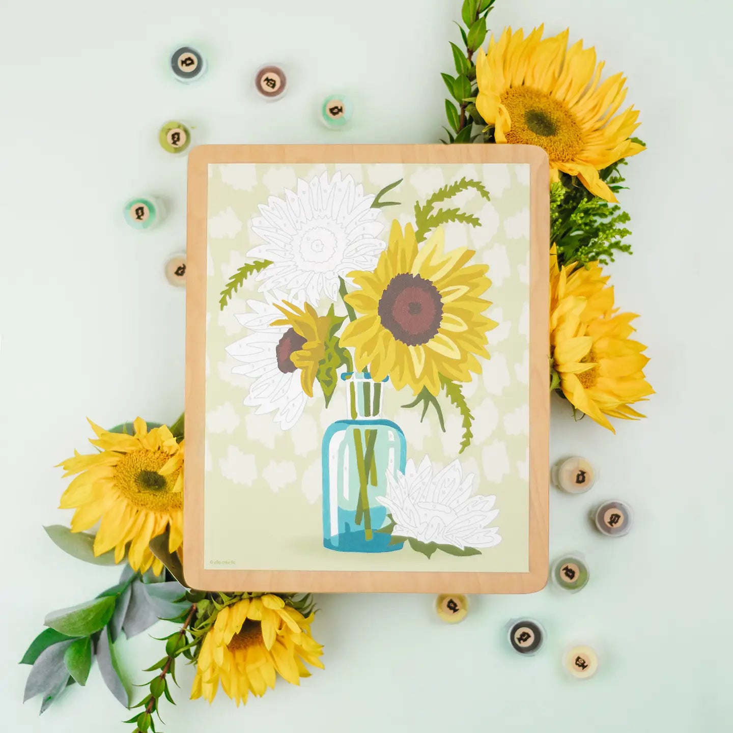 Sunflowers in Vase Paint-By-Number Kit