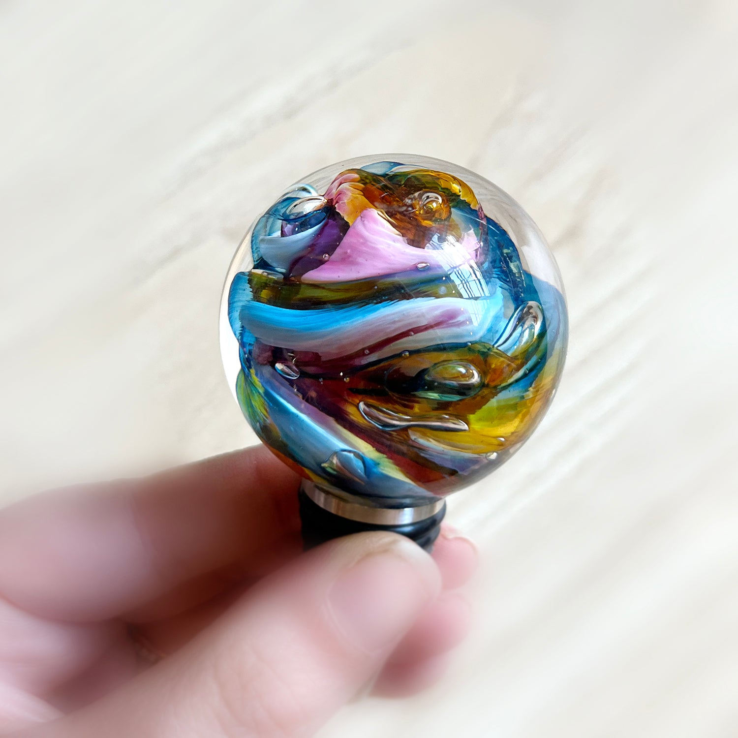 Blown Glass Wine Stopper