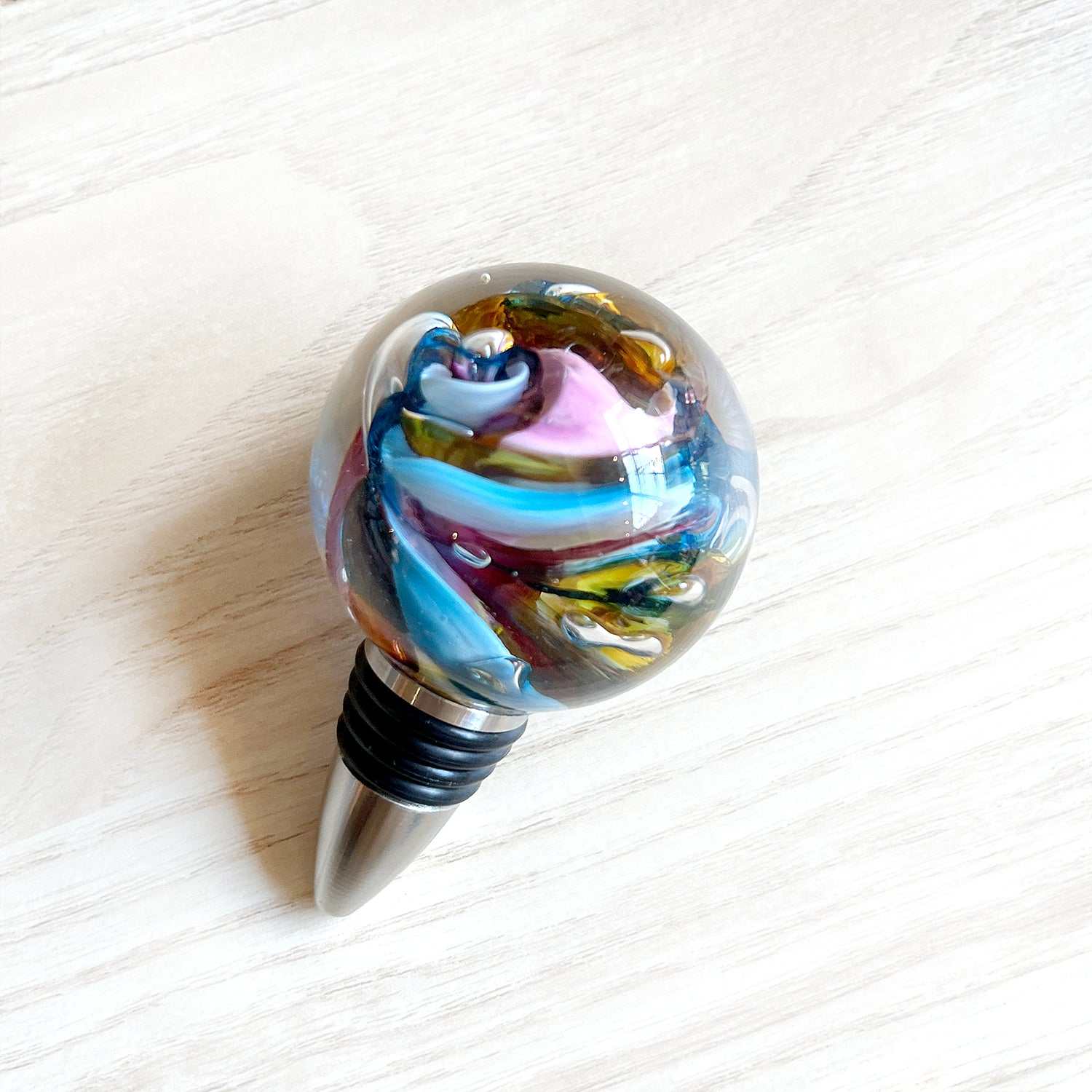 Blown Glass Wine Stopper