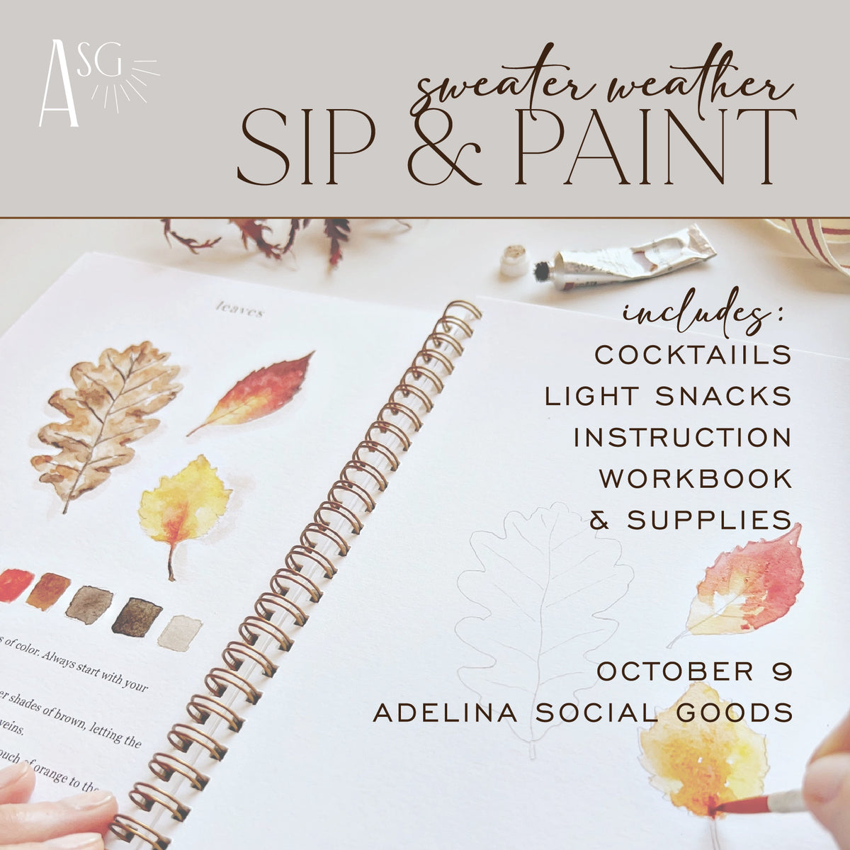 Sweater Weather Sip & Paint