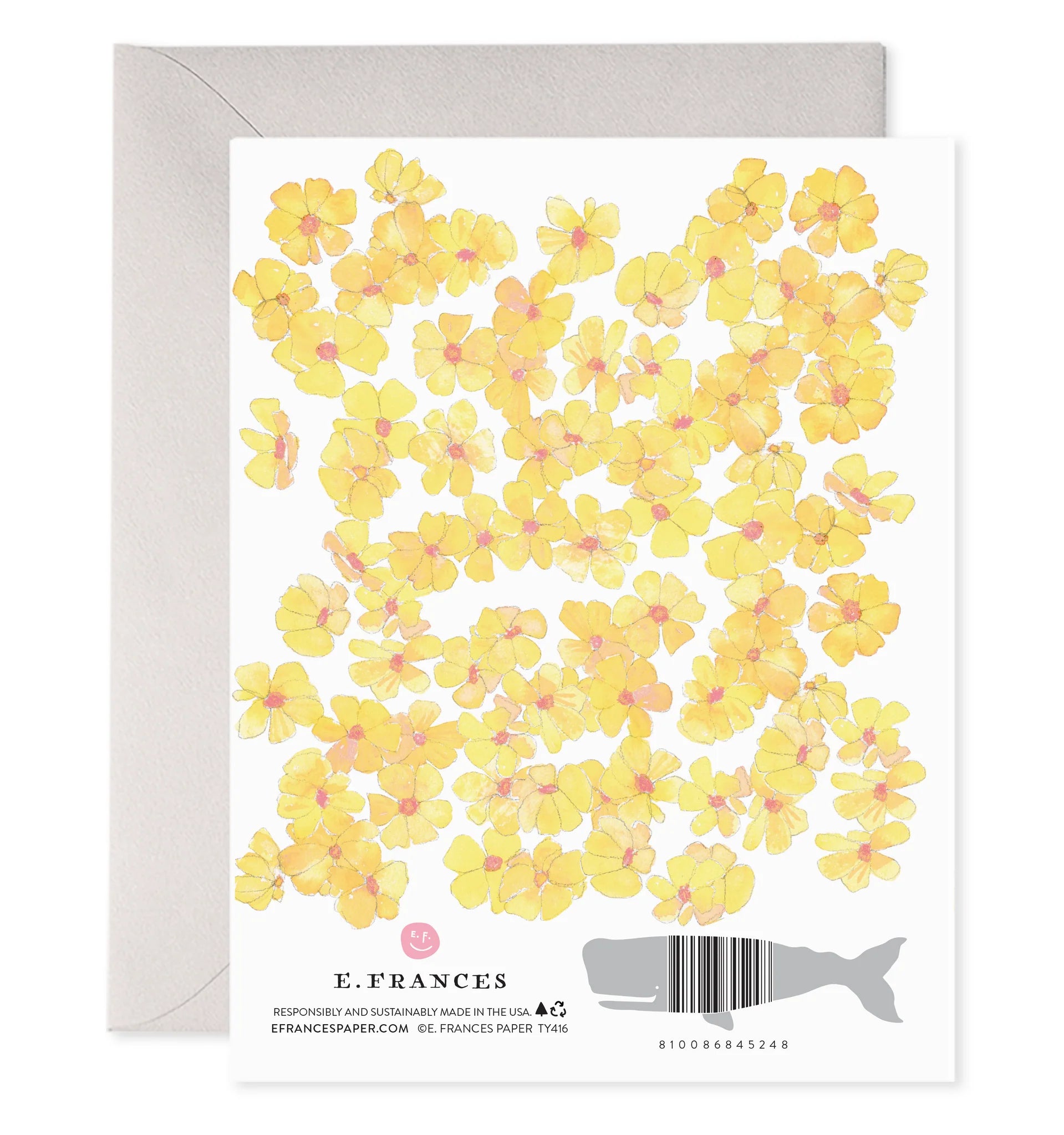 Yellow Flowers Thank You Card