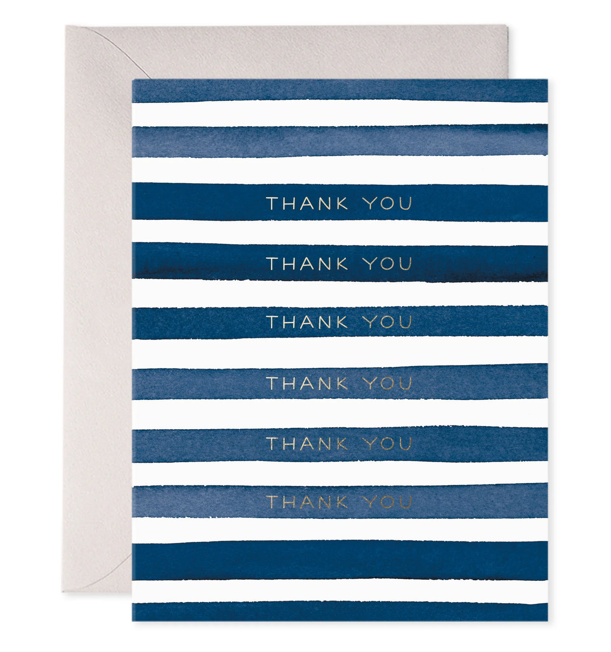 Navy Stripes Thank You Card